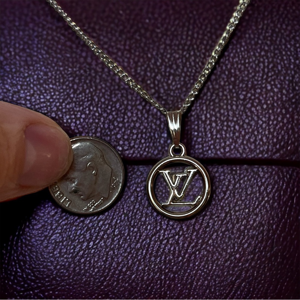 Louis Vuitton Upcycled Double-Sided Charm Pendant Necklace
